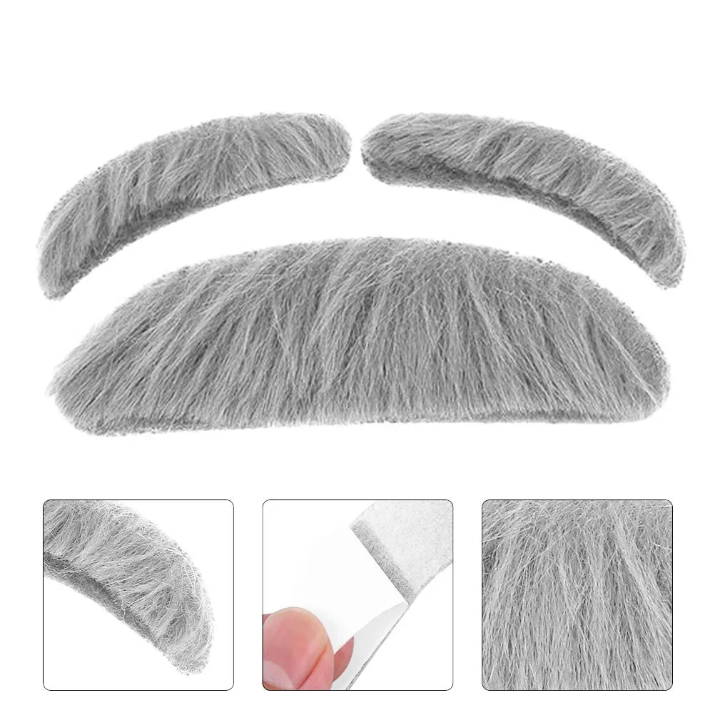 5 Sets de Barbas y Bigotes Postizos Realistas para Cosplay, Autoadhesivos, para Disfraces de Fiesta, Estilo Anciano, Abuelo, Científico