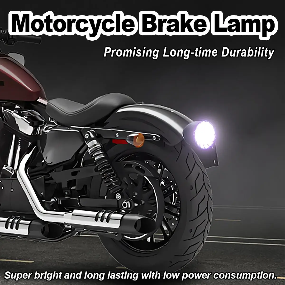 

Colorful Motorcycle Led Brake Taillights Flashing Bulb Light Tail 12V For Rear Accessories Motorbike Mini Lights Universal Angel