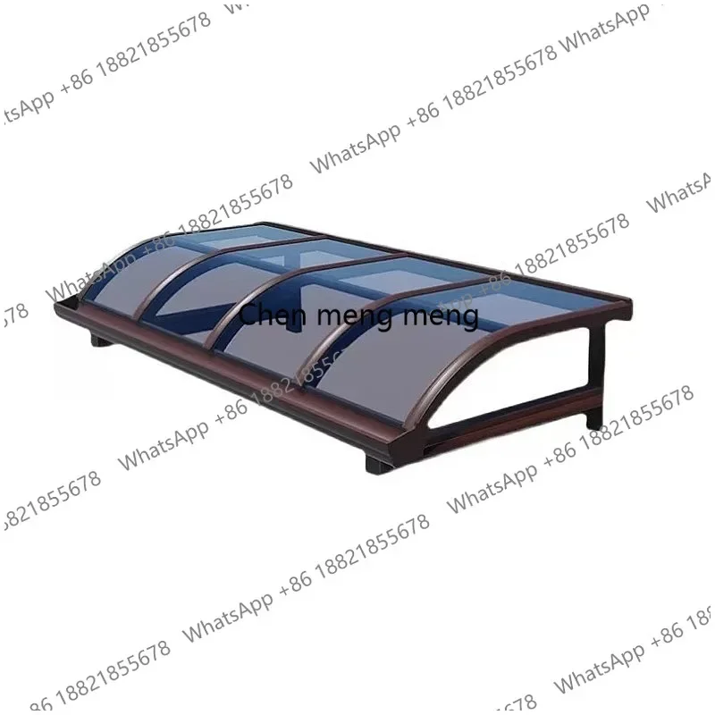 A55 PC Polycarbonate Awning with Aluminum Frame  Custom Patio Canopy for Door Window & Garden UV Resistant 2.5-5m