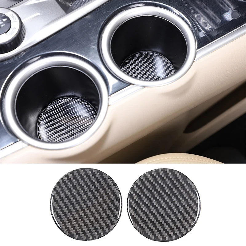 

For Nissan Pathfinder 2013-2018 Soft Carbon Fiber Car Central Control Cup Holder Water Coaster Interior Anti-scratch Accessories