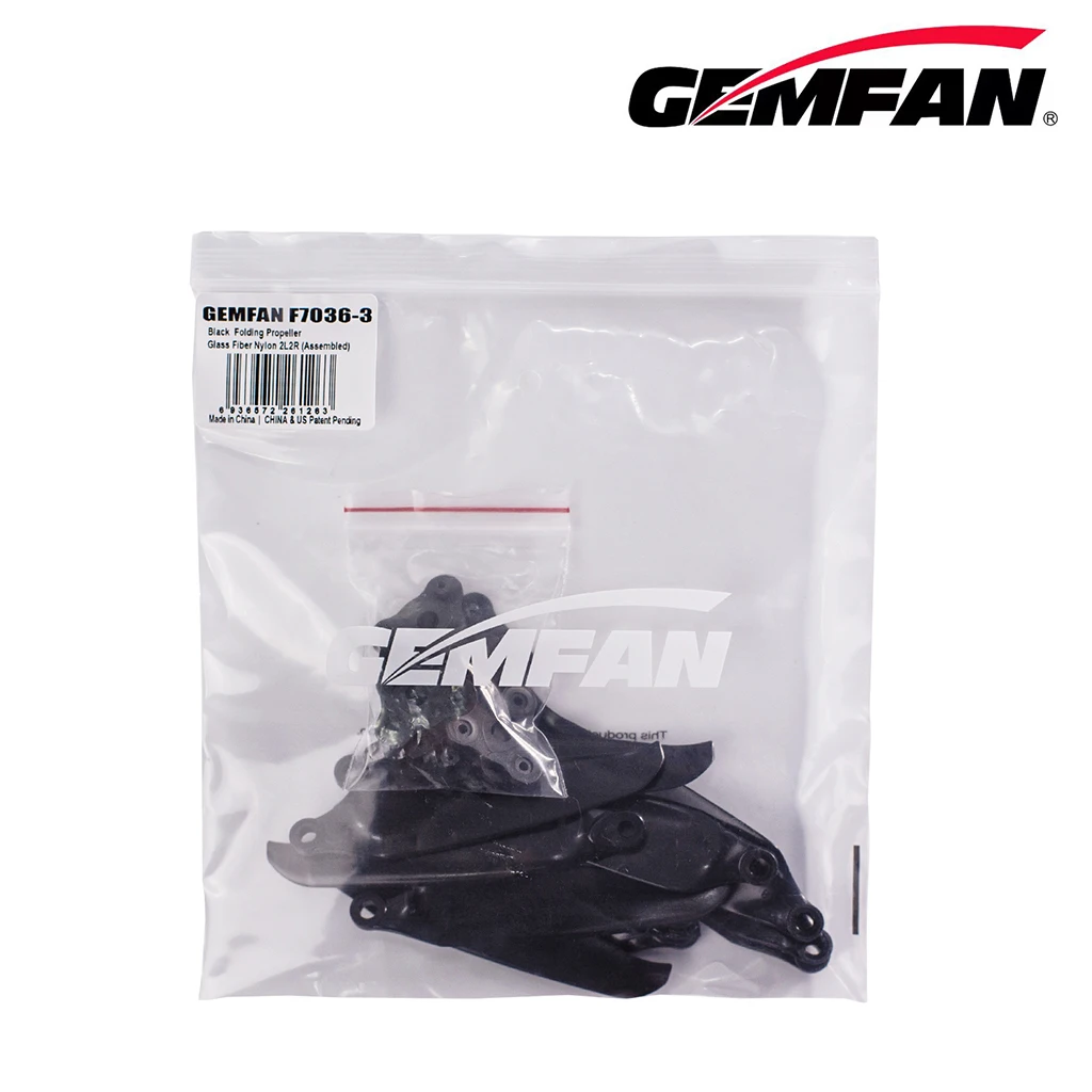 10 Paar (10CW + 10CCW) Gemfan F7036 F1051 10-Zoll-Faltpropeller 2-Blatt/3-Blatt-Glasfaser-Nylon für FPV-Drohnen mit großer Reichweite – Detail 10