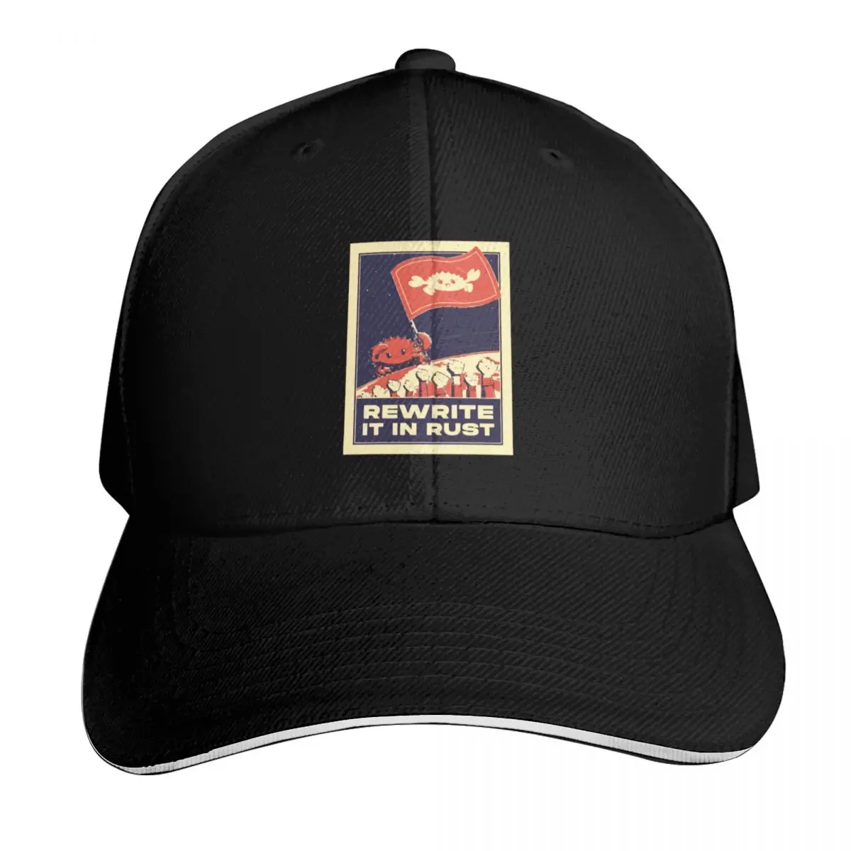 Rewrite It In Rust - Rust Programming Baseball Cap Adjustable Buckle Closure Moisture Wicking Quick Dry Curved Brim Classic Fit