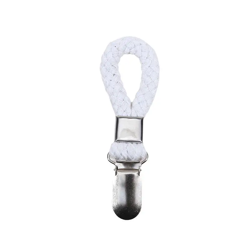 1/2PCS Bad Handtuch Clips Geflochtene Mehrzweck Kleiderbügel Bad Baumwolle Schleife Handtuch Clip Metall Clamp Küche Hause lagerung – Detail 12