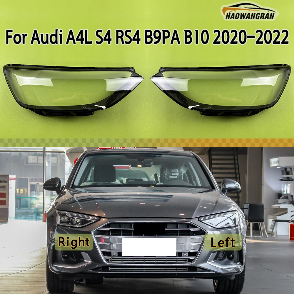 

For Audi A4L S4 RS4 B9PA B10 2020 2021 2022 Front Headlamp Cover Transparent Lampshade Headlight Lens Shell Plexiglass