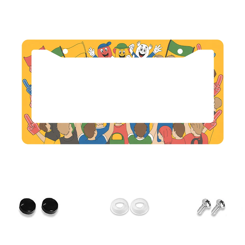 

Рамка номерного знака с 2 отверстиями, алюминиевый материал, 6x12 вставок, включает винт, подходит для стандартного размера номерного знака автомобиля США