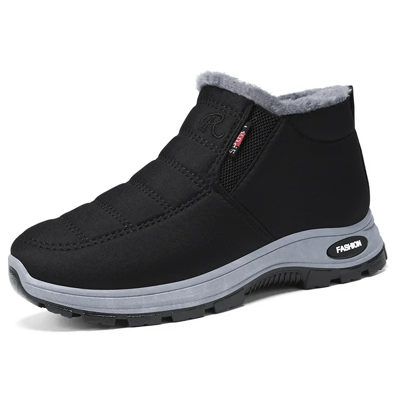 Wasserdichte Winterstiefel für Damen 2025 Neue Plüsch-Schneestiefel Damen-Knöchelstiefel Warme Schwarze Paar-Baumwoll-Plateauschuhe – Detail 12