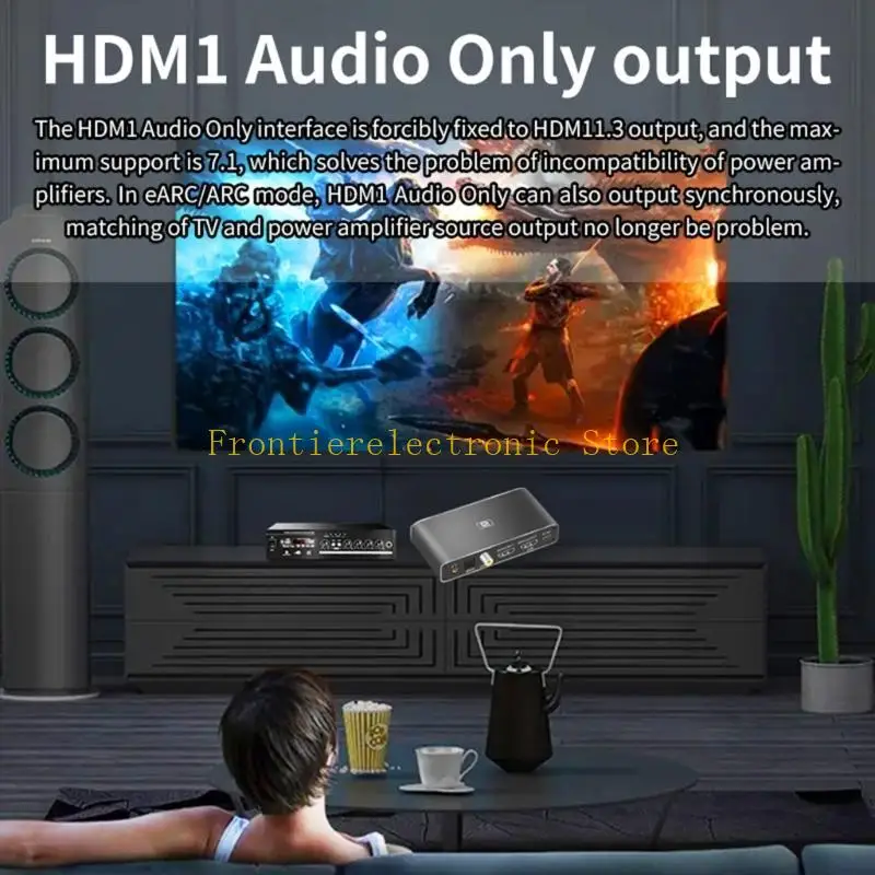 G8DB 2 In1Out 対応 2.0 オーディオビデオ分離スイッチャー 4K60hz AC-3