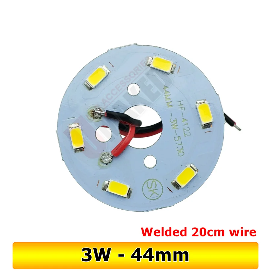 10PCS LED PCB board welded 30cm wire,LED pendant light source 3W 5W 5730 SMD Light Board Led Lamp Panel For Ceiling PCB With LED