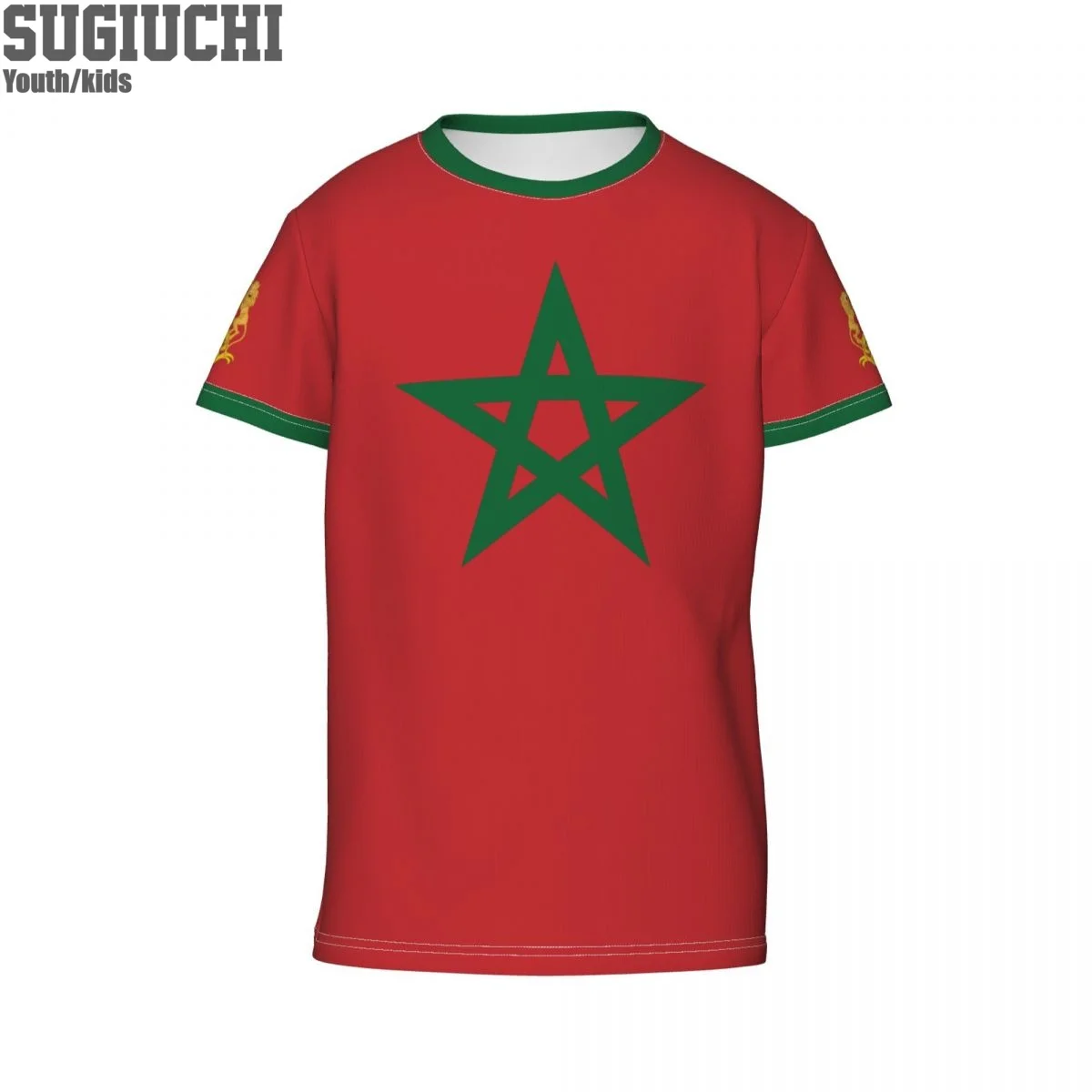 Custom Name Number Morocco Flag Emblem 3D T-shirts For Kids Youth Boy/Girl Tees jersey Soccer Football Fans Gift T shirt