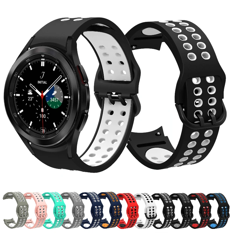 Silicone strap For Samsung Galaxy watch 7 6 5 4 45mm 40mm 44mm wristband accessory For Galax y watch 6 4 Classic 47mm 44mm 46mm