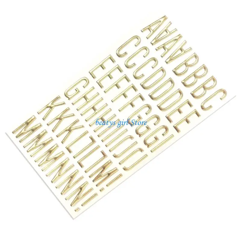 

C7AB Gold Glittering PVC Sticker for Card Making Scrapbooking Decorative Sticker