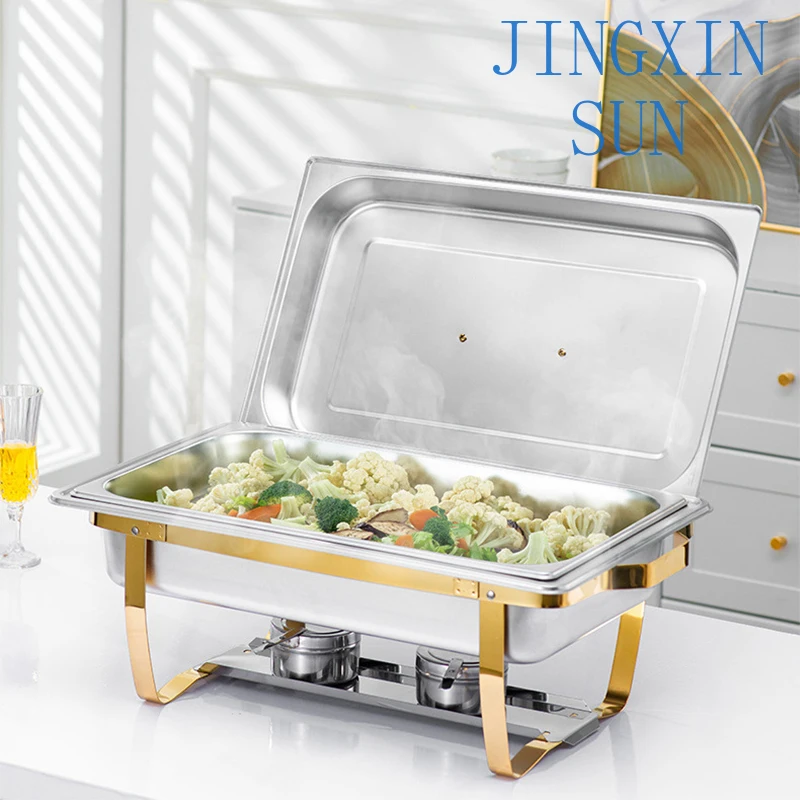 2PCS/4PCS/6PCS Multifunctional dining stove Stainless Steel Chafer with Full Size Pans Catering Buffet Set Food Warmer Server
