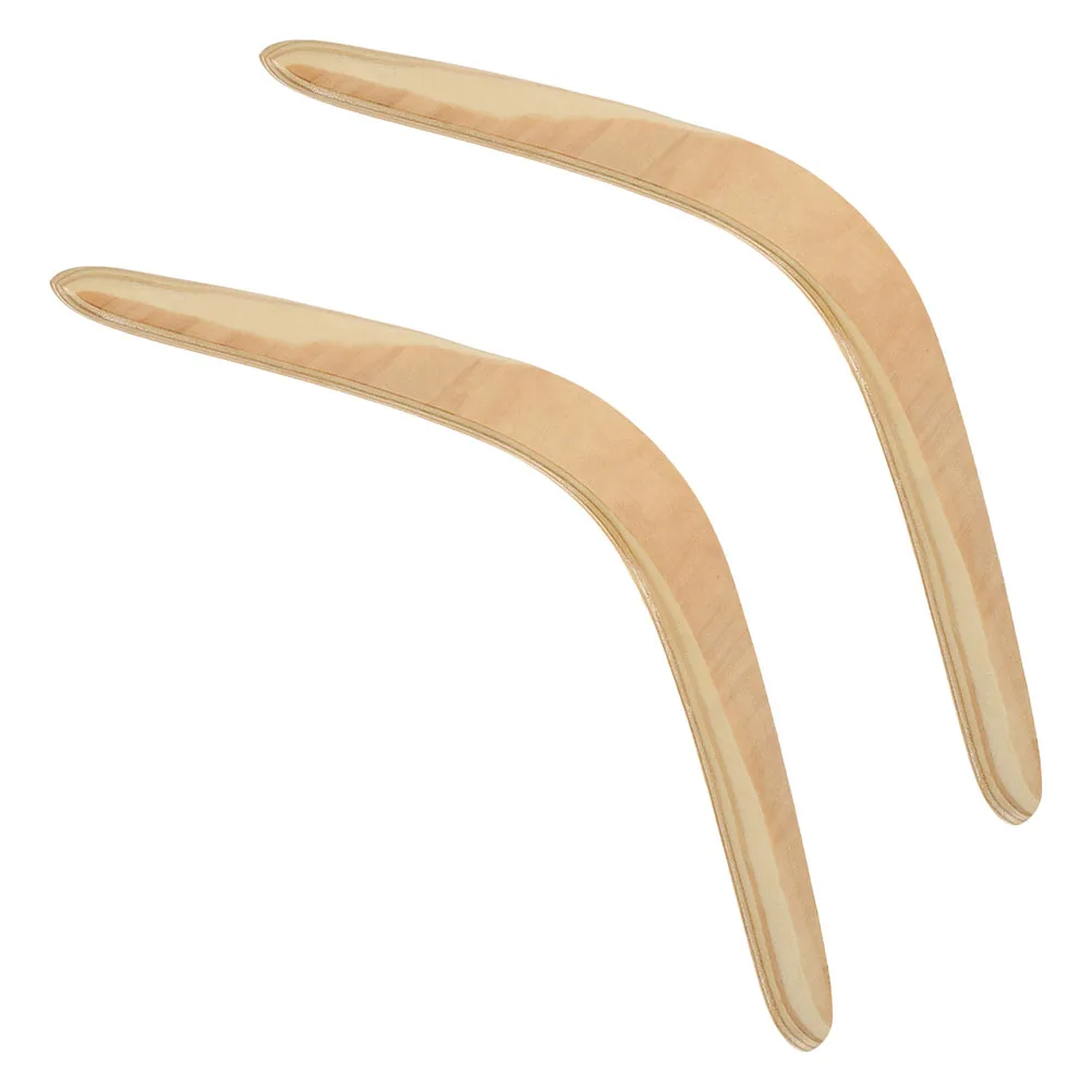 

2 Pcs Toys Boomerang Kids Flying Disc Activities Discs for Wooden Boomerangs Craft Outdoor
