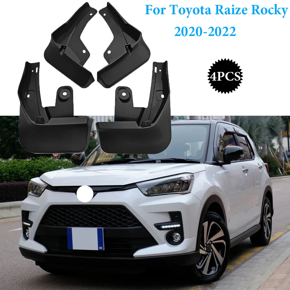 

New Mud Flaps For Toyota Raize Rocky 2020 2021 2022 Splash Guards Fender MudFlaps Front Rear Mudguards Car Accessories 4PCS