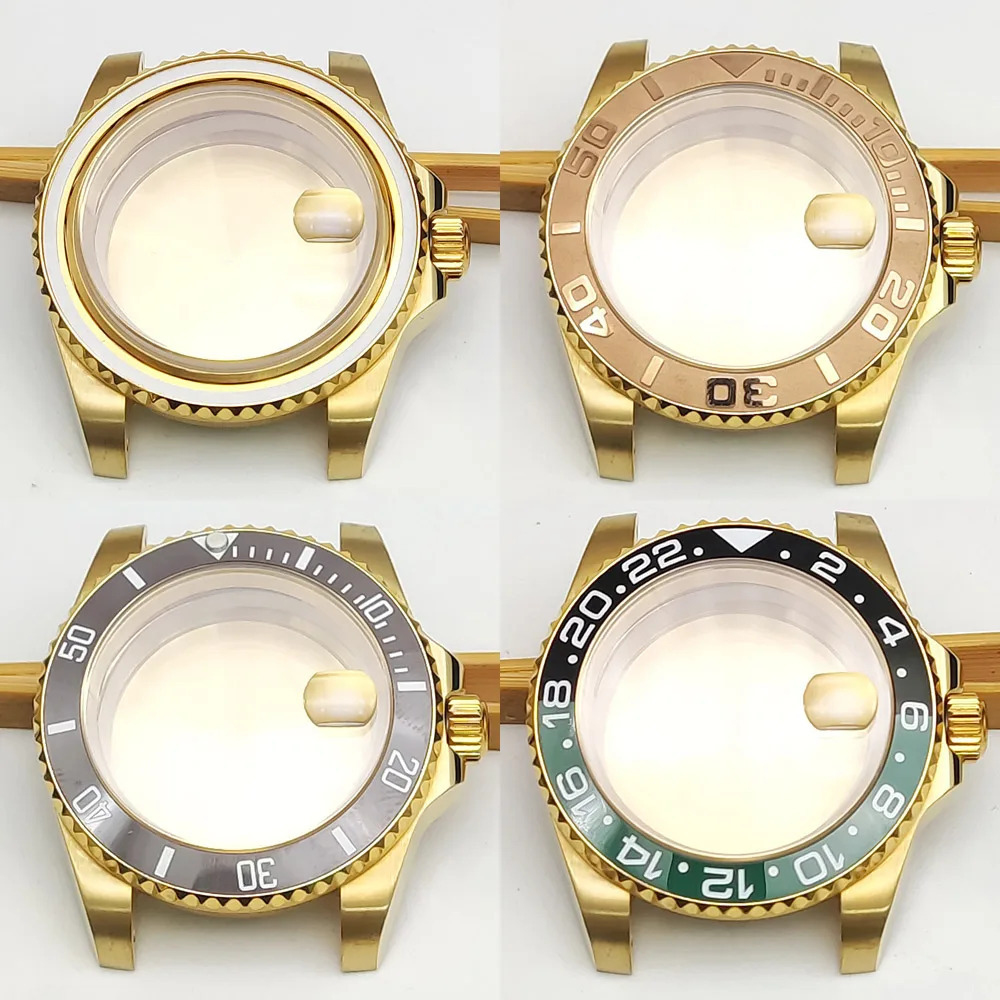 

Gold Rose Gold Case, 40mm for NH35A/NH36A/NH38, transparent case, Bubble mirror, replacement accessories