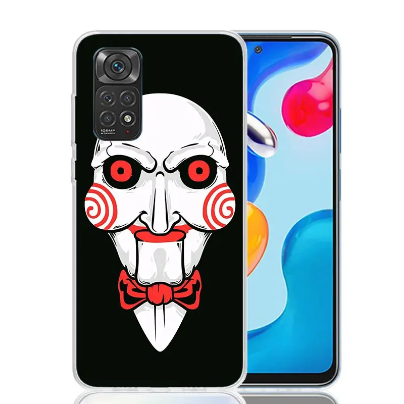 The Jigsaw Killer Horror Phone Case For Xiaomi Redmi Note 13 12S 12 11S 11T 11E Pro Plus 10S 10 9S 9 8T 8 7 Art Customized Coque