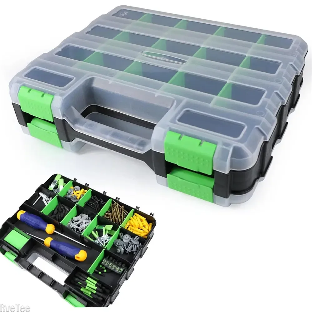 

34 Compartment Hardware Organizer Multi-Purpose Tool Organizer for Nuts Small Parts Screws Fasteners Crafts