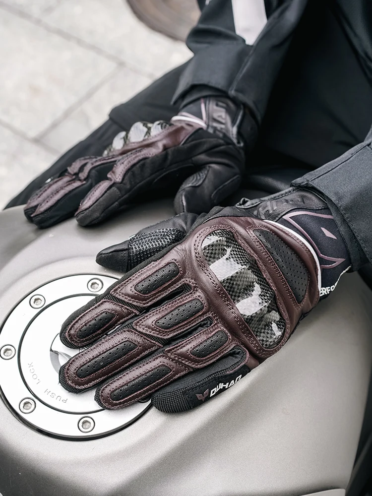 Summer Full Finger Touchscreen Motor Bike Gloves Anti-slip Motorcycle Accessories 