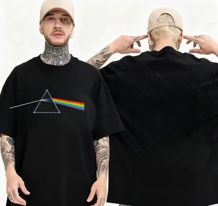 Pink Floyd Dark Side of The Moon Album Graphic Print Men's and Women's Loose Short Sleeved T-shirt Casual Clothing 2026