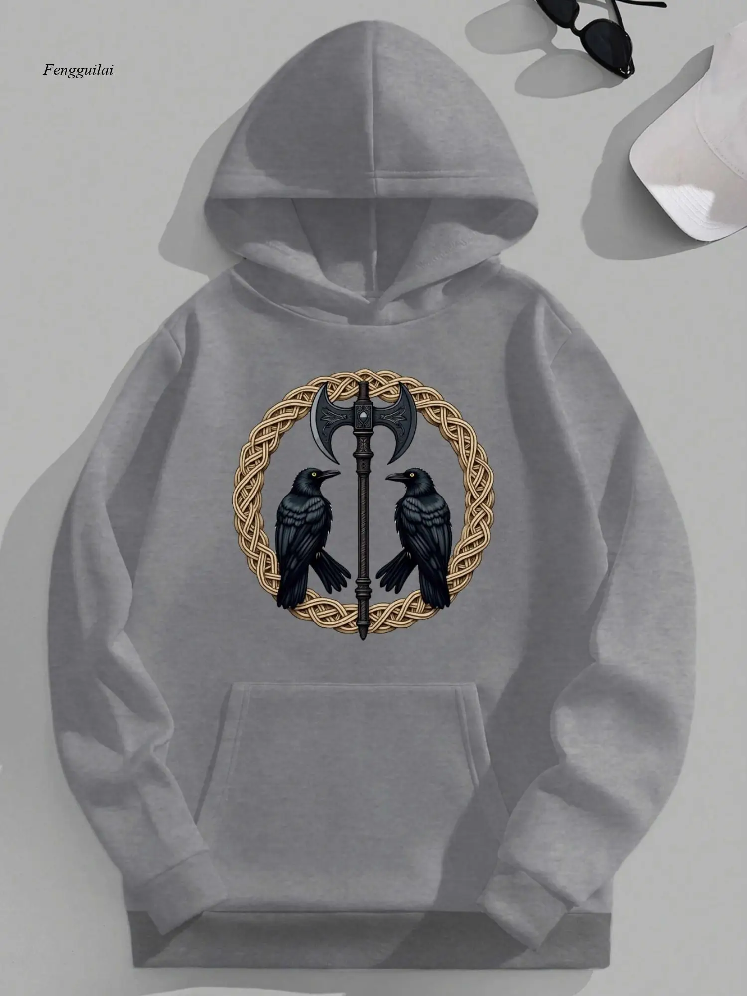 

Толстовки | Повседневный свободный крой, длинный рукав, неэластичная ткань, стиль с капюшоном