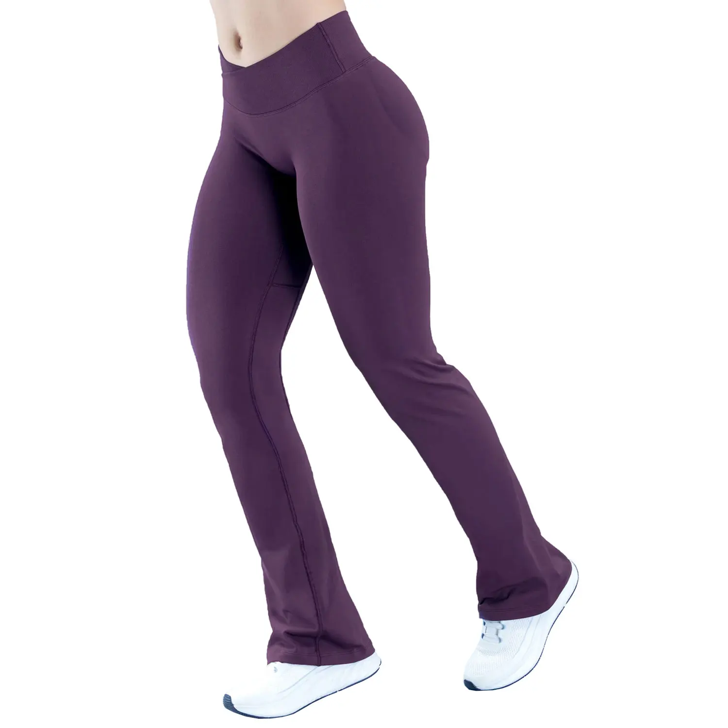 NCLAGEN Vision Flares Dames Gym Fashion Yogabroek Front Cross Hoge taille Naadloze sportlegging Fitness Wijde broek - afbeelding 2