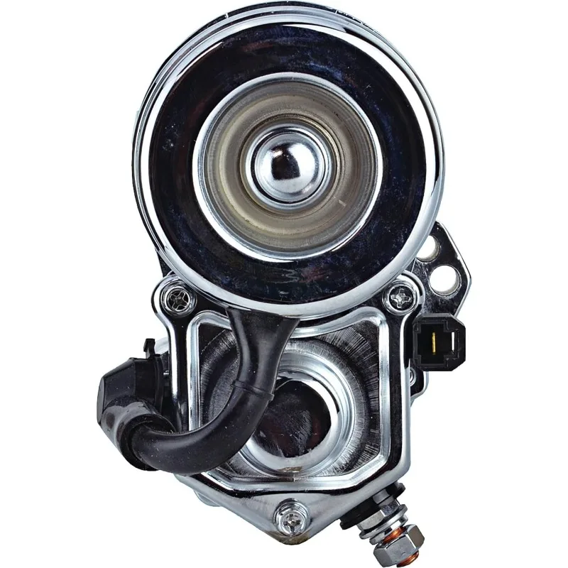 DB Electrical 410-22073 Chrome 2.4KW Starter Kompatibel Dengan/Pengganti Untuk Sepeda Motor Harley Davidson (Dyna, Fatboy