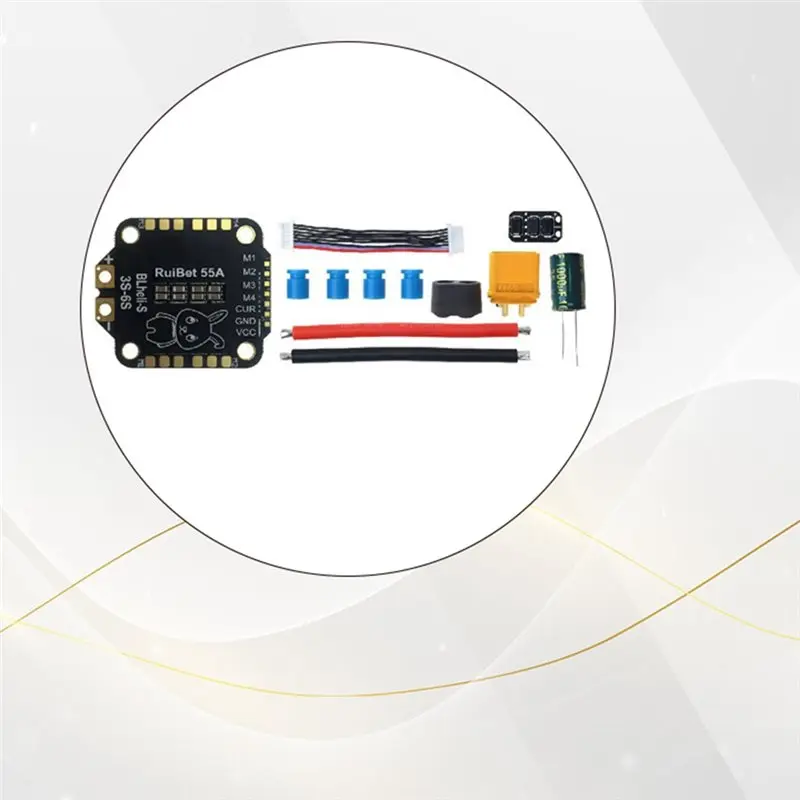 SQPP-For RC FPV Freestyle Drone Parts 55A 4In1 ESC 3-6S BLHELI_S Firmware Featuring Ammeter