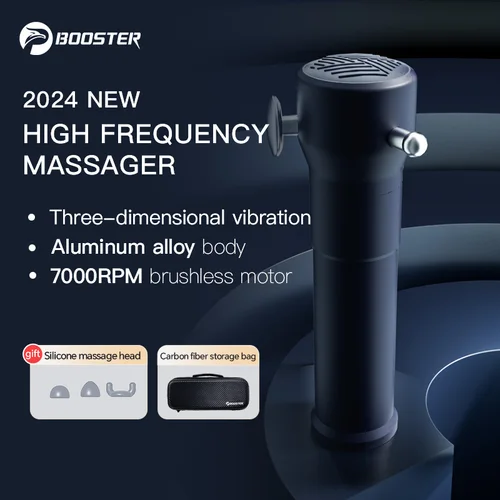 Imagen 1 del producto Booster-pistola de masaje mejorada, potente masajeador muscular vibratorio de tejido profundo inalámbrico de mano con 3 velocidades para áreas sensibles