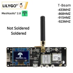 LILYGO® TTGO Meshtastic T-Beam V1.1 ESP32 LoRa Development Board 433MHz 868MHz 915MHz 923MHz WiFi Bluetooth GPS OLED Display