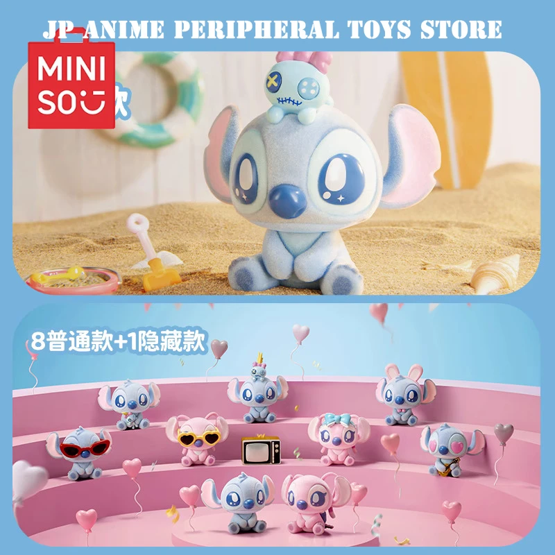 

MINISO Stitch Confession Series Model Blind Box Cute Angel Confirm Style Model Desktop Ornament Couple Pendant Gift