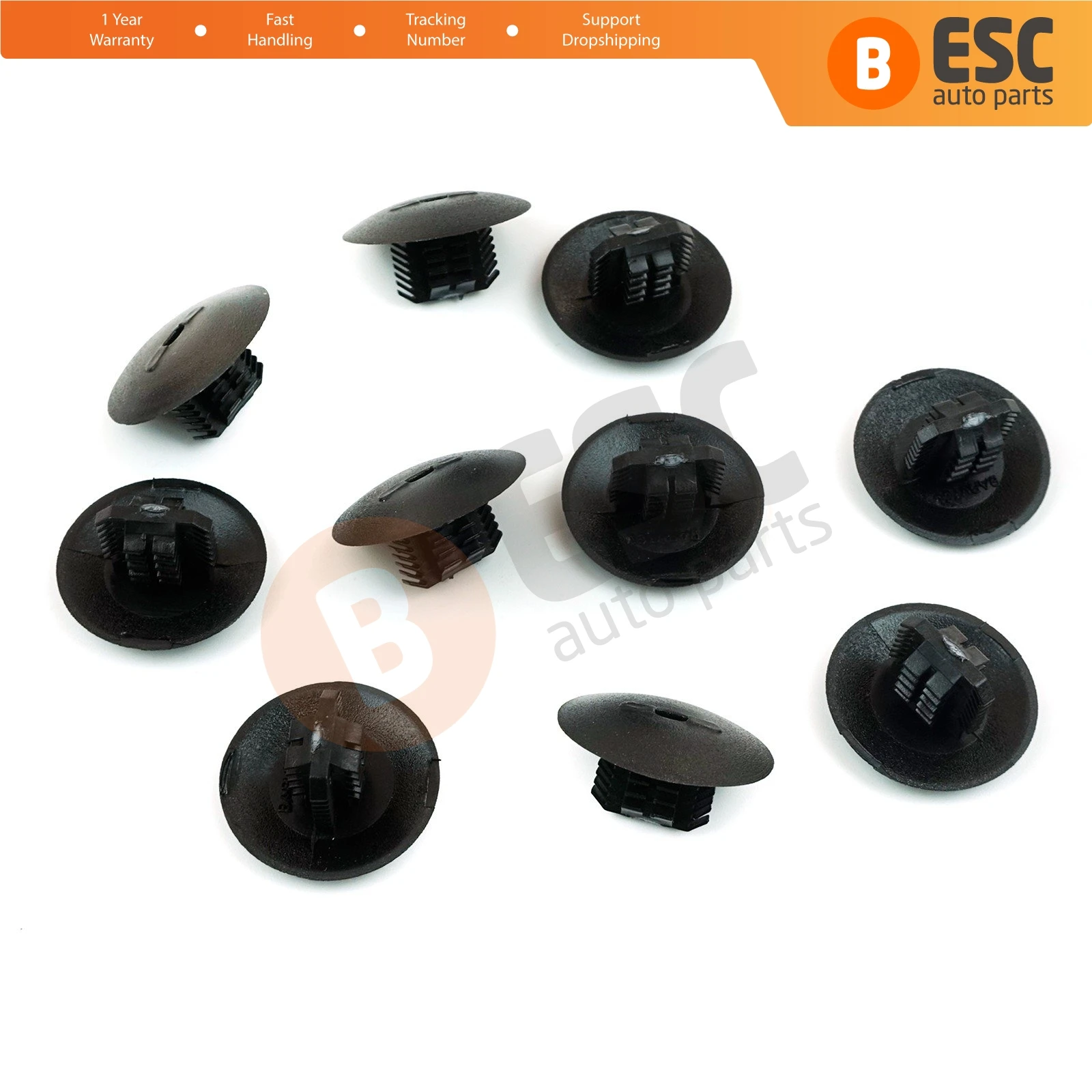 ESC ECF5033 10 Pieces Upholstery Wheel Arches Fir Tree Clip For Renault 7703081188