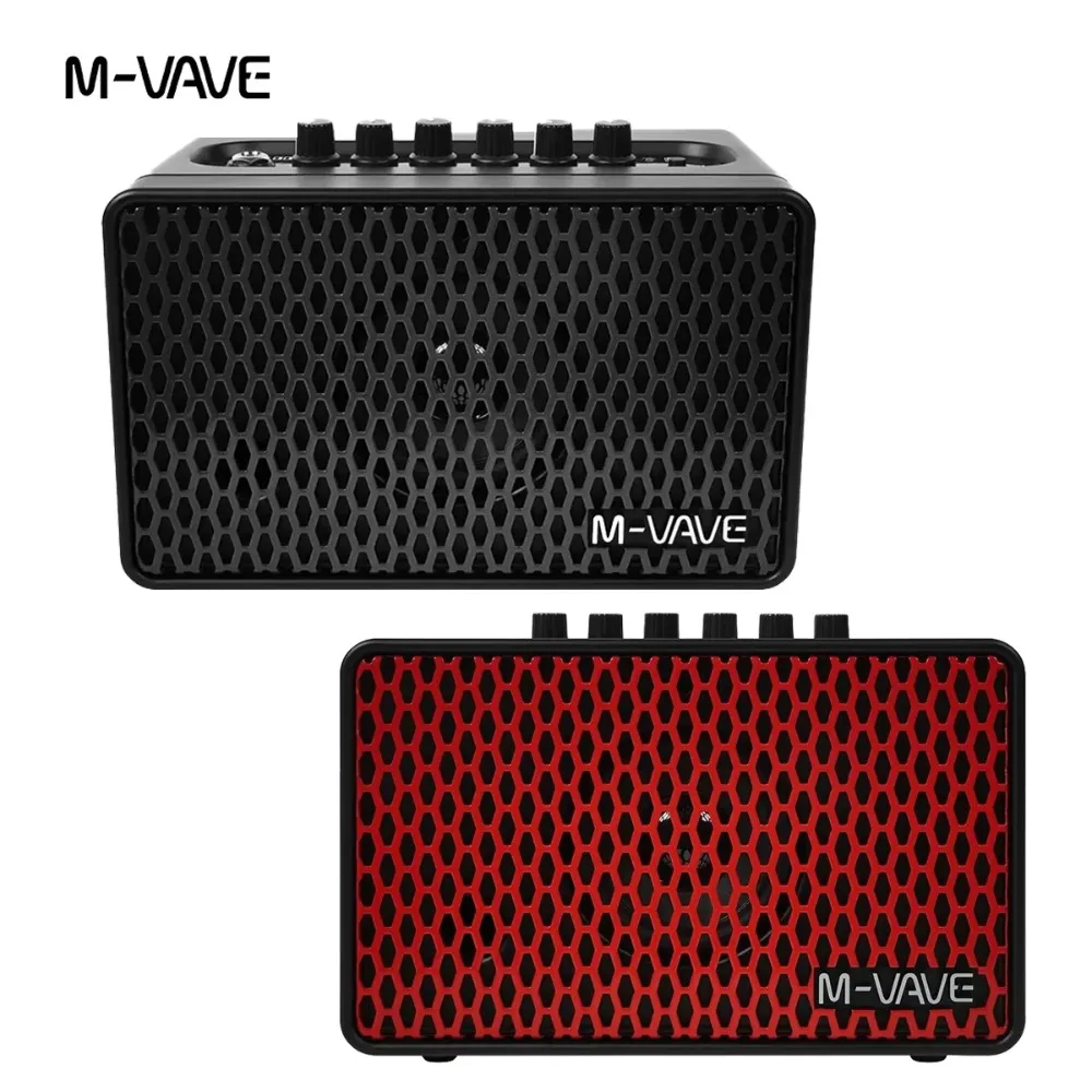 

M-VAVE SP100 Electric Guitar Speaker Built-in Box Head Box, 9 Tones 16 FX, 8H Battery for Daily Practice Street Performances
