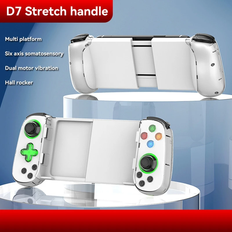 D8 Telescopic Game Controller With Turbo/6-Axis Gyro/Vibration Gamepad Bluetooth-Compatible5.2 For PS3 Switch PC