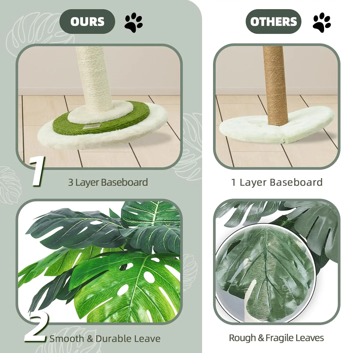 Cat Scratching Post for Indoor Cats and Kitten,  Sisal Hanging Interactive Ball, Suitable All Type of Cats