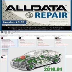 Alldata auto-車の修理ソフトウェア,最新バージョン,10.53,鮮やかな2018.1,tris-msi,車のワークショップ用,2024,最新バージョン