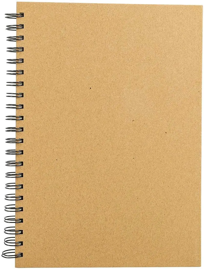 Retro Kraft Paper Simple Coil Book Plain Color Notebook Student Diary A5  Office Notebook Portable Graffiti Sketch Book