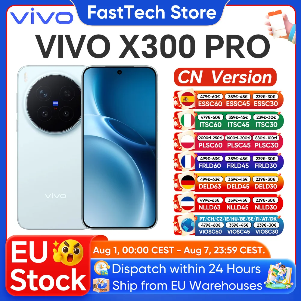 VIVO X300 Pro 5G Smartphone Dimensity 9500 6510mAh 90W FlashCharge 6,78″ AMOLED-Display 200MP ZEISS APO Teleobjektiv-Kamera NFC OTG