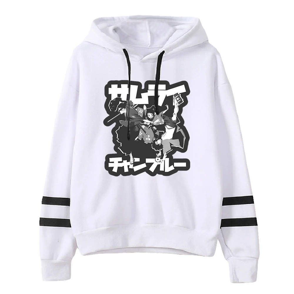 Unisex japonês Anime Samurai Champloo Hoodie, camisola Plus Size, manga sem bolso, Harajuku Streetwear, roupas masculinas e femininas