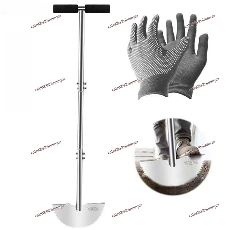 

Stainless Steel Lawn Edging Machine Manual Trimming Shovel Multifunctional Removable Lawn Trimming