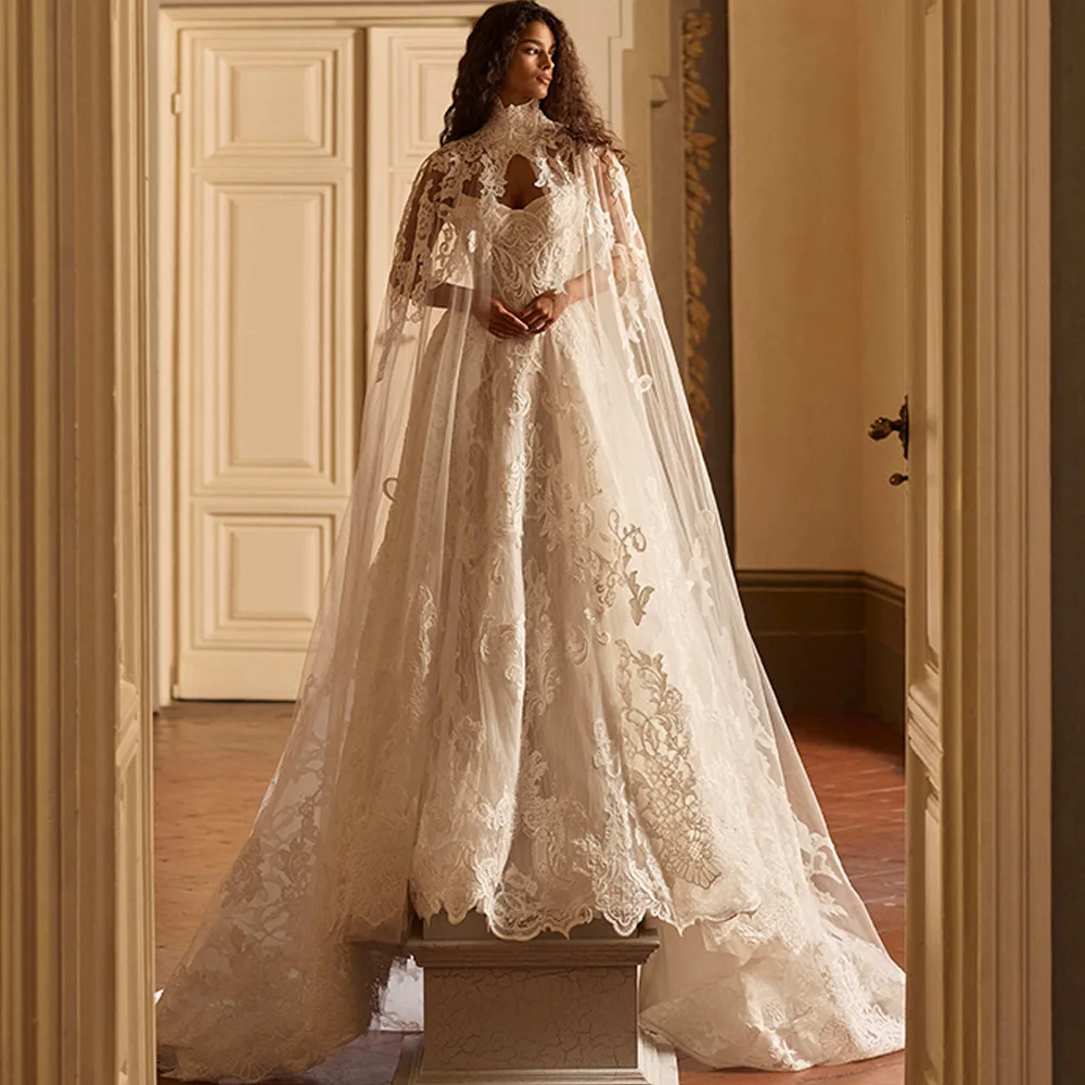 A-Linien-Brautkleid mit Spaghettiträgern, maßgeschneidertes Organza-Hochzeitskleid mit Applikationen, elegantes trägerloses Kleid mit Perlenstickerei, Vestido De Novia