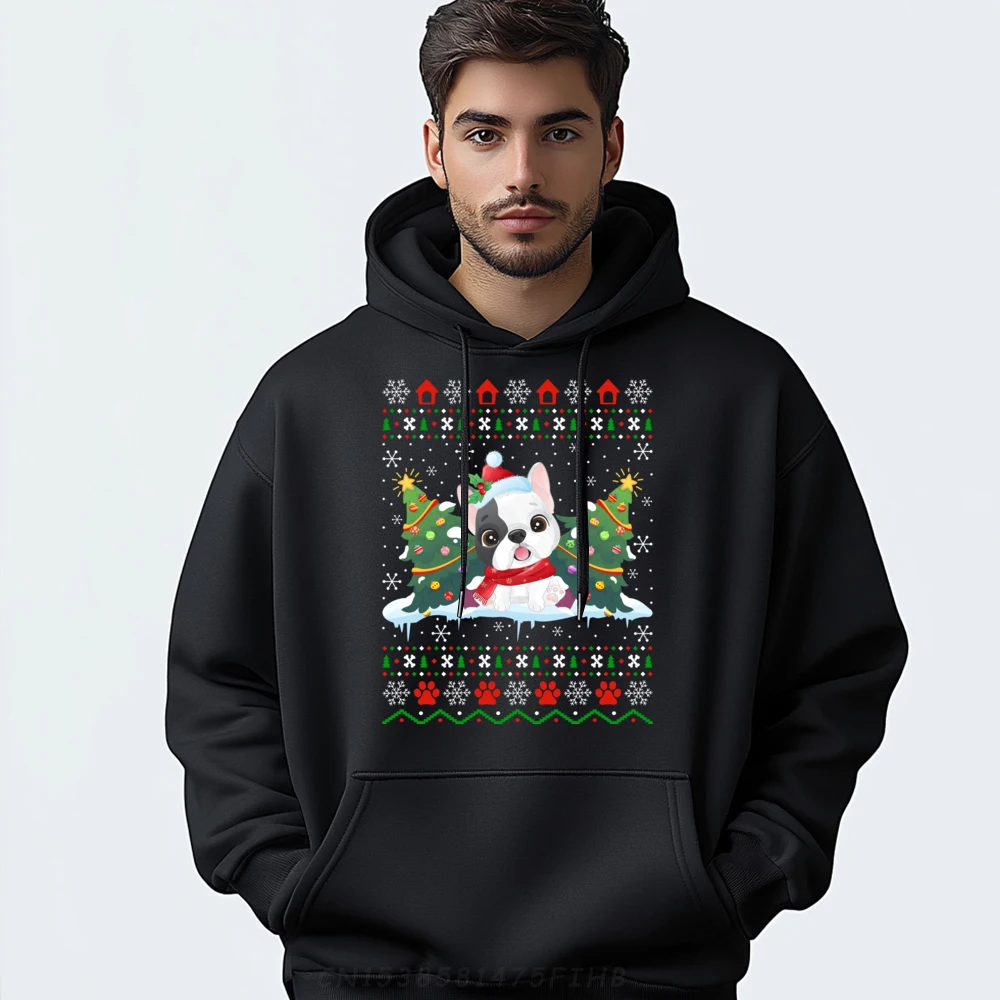 

French Bulldog Dog Xmas Ugly French Bulldog Christmas Sports Hoodies Men Gifts For Men Easter Day