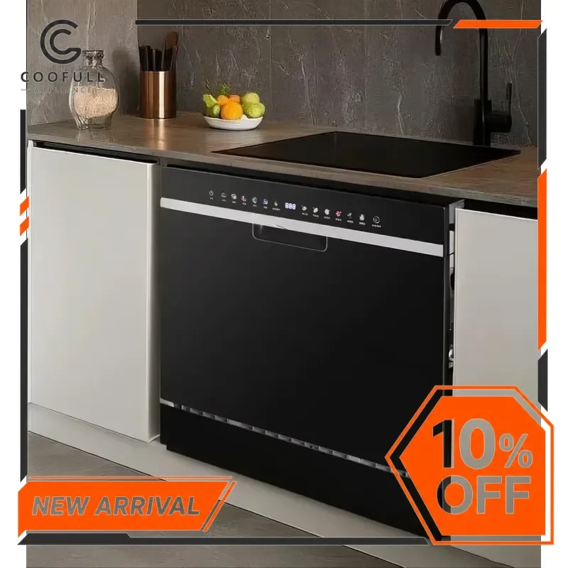 14 Sets PTC Hot Air Drying Built in Stainless Steel Automatic Dishwasher Household Kitchen Appliance Compact Countertop