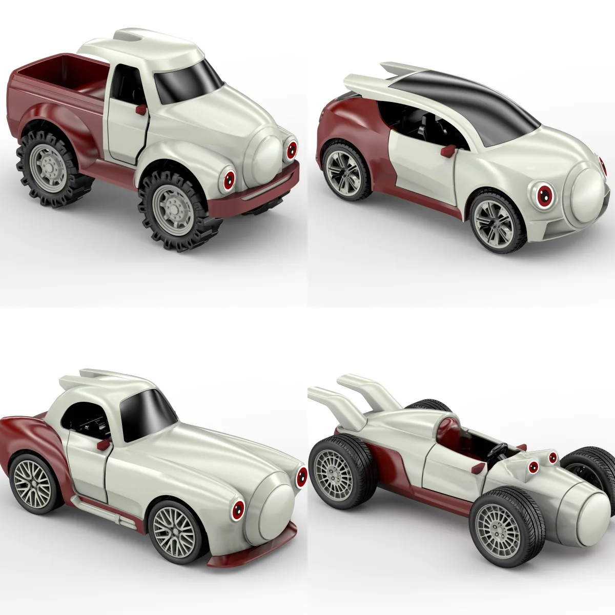 Coche de transporte de tráfico de aleación Retro de simulación 1:87, modelo bonito, coche deportivo extraíble, juguete, Mini coche clásico de Anime, coche conceptual