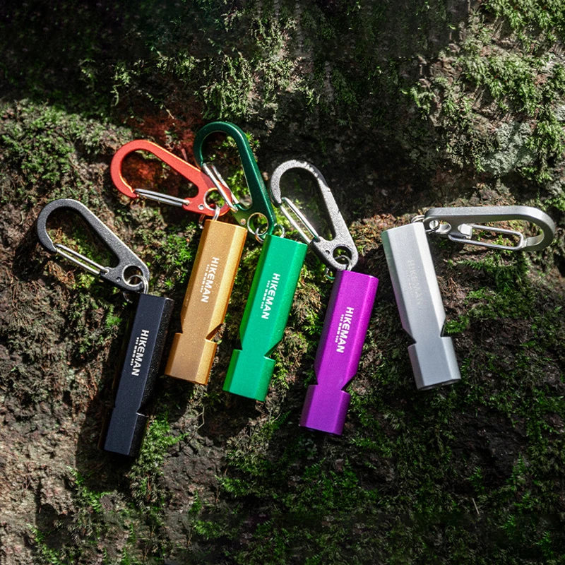 

1 Pc High Decibel Whistle Metal Double Tube Survival Whistle Outdoor Safety Whistle Portable Camping Whistle For Camping Hiking