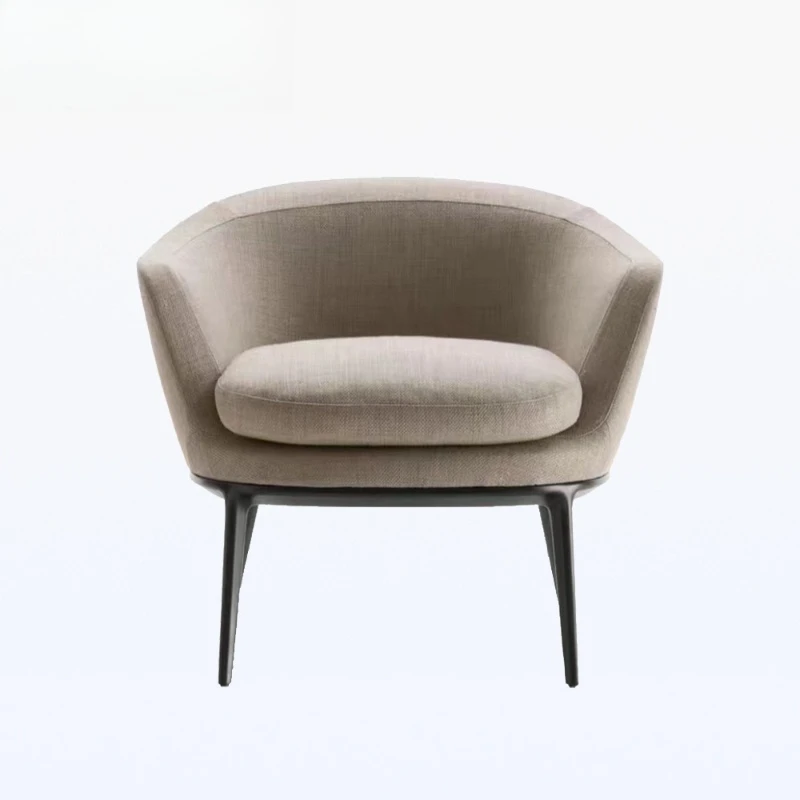 

Light luxury hotel fabric single high-back sofa chair chair Nordic living room lounge chair