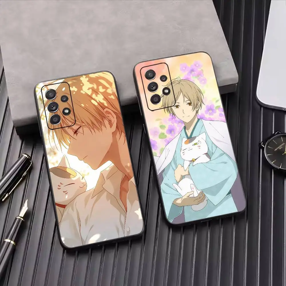 Natsume's Book Anime Lovely Phone Case For Samsung S25,S24,S21,S22,S23,S30,Ultra,S20,Plus,Fe,Lite,Note,10,Black Cover