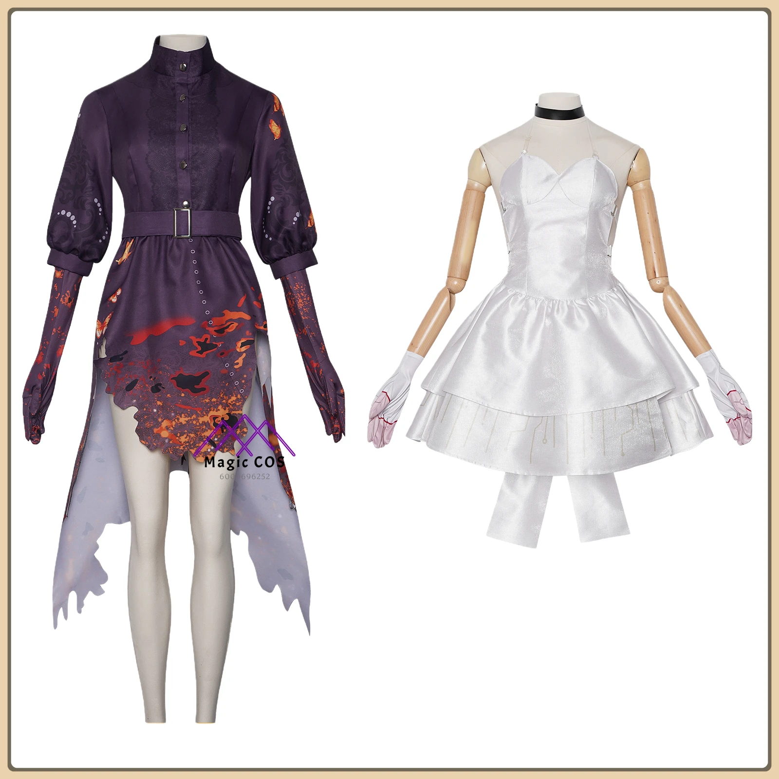 

Game Dream Dance Wave Moon Moth Role Playing Costume Anime Stage Dress Full Set Comic Con Party Anime Clothes (Female Adult)