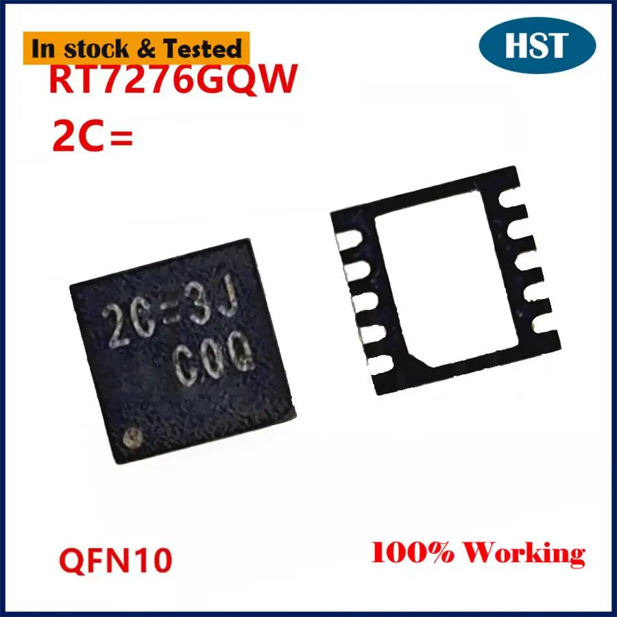 5PCS/LOT New RT7276GQW 2C=2E 2C=1D 2C=2H 2C= QFN10 IC Chip