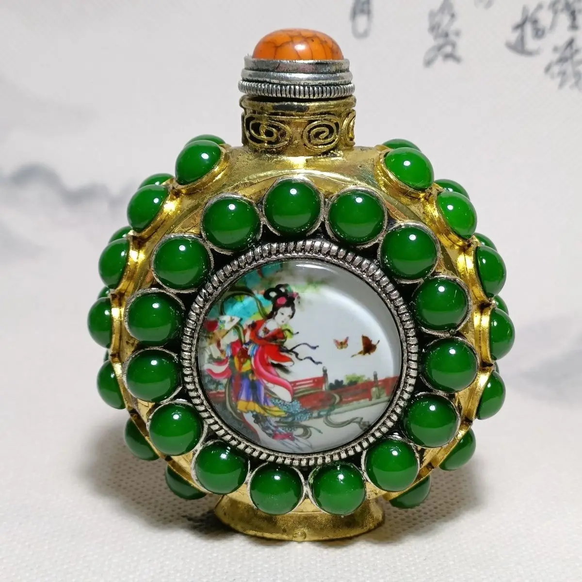 Retro Court Lady Painting Snuff Bottle mini bottle