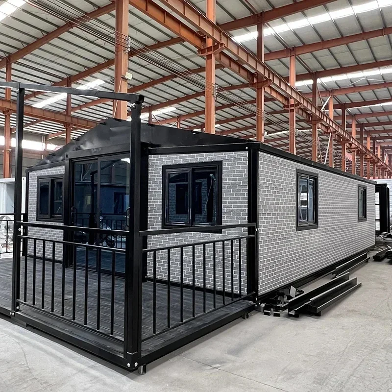 

Fully Furnished Foldable Granny Flat Luxury Mobile Prefabricated Prefab Home Kit Expandable Container House With Triangle Roof